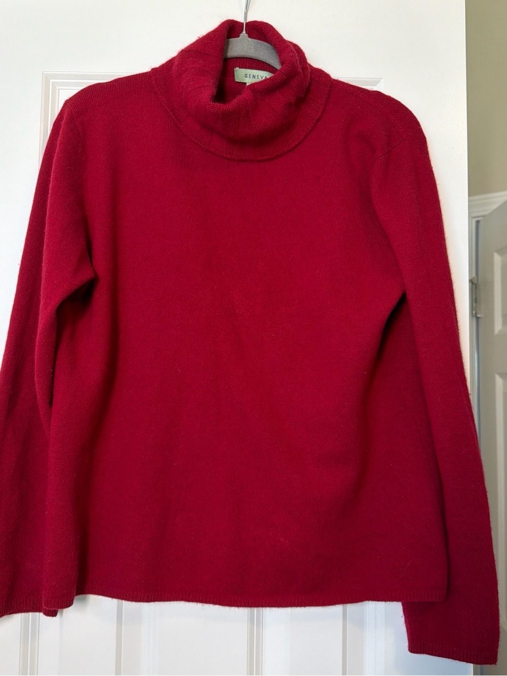 100% Cashmere Geneva Crimson Cowl Neck Sweater